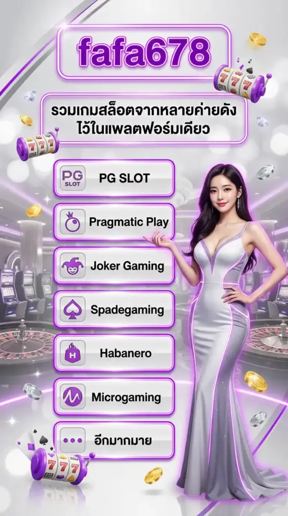 fafa678 รวมเกมสล็อตจากหลายค่ายดังไว้ในแพลตฟอร์มเดียว
